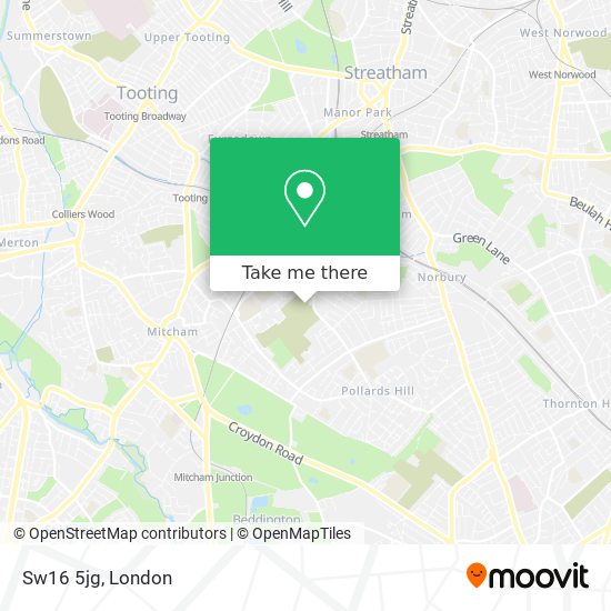 Sw16 5jg map