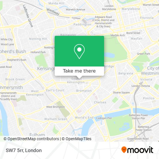 SW7 5rr map