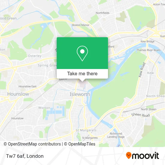 Tw7 Postcode How to Get to Tw7 6af in Isleworth by Bus or Train?
