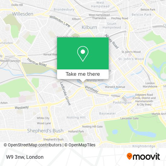 W9 3nw map