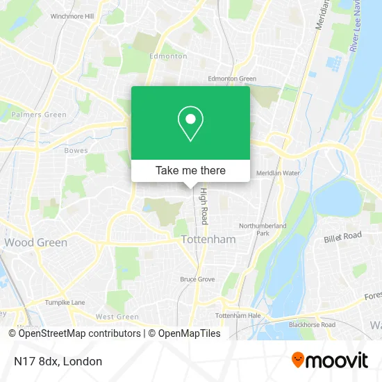 How to Get to N17 8dx in Tottenham by Train, Bus or Tube?