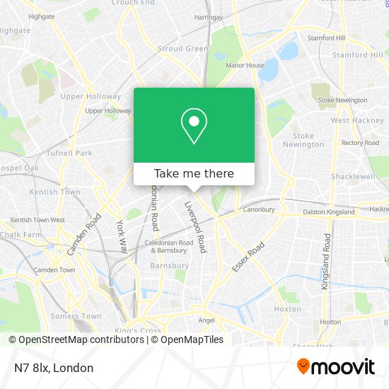 N7 8lx map