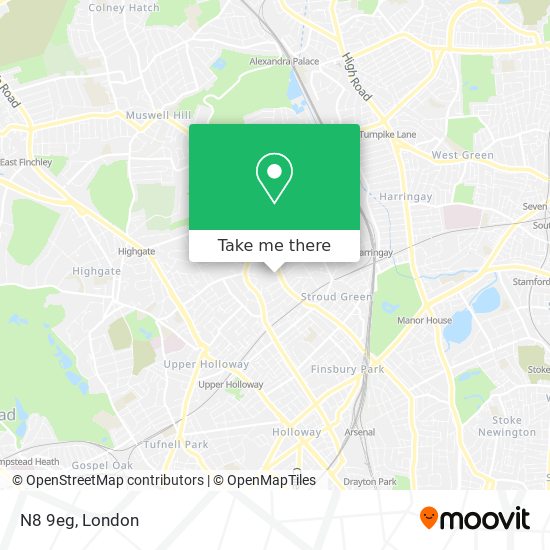 N8 9eg map