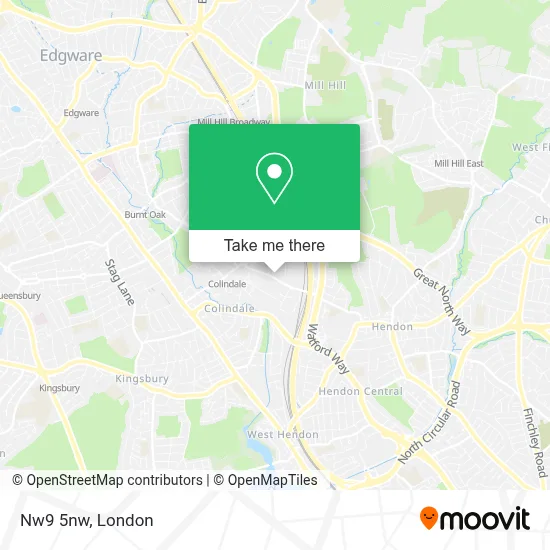 How to Get to Nw9 5nw in Colindale by Bus, Tube or Train?