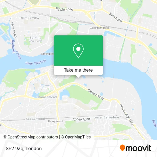 SE2 9aq map