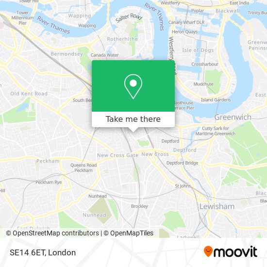 SE14 6ET map