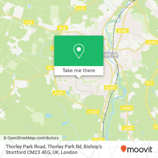 Thorley Park Road, Thorley Park Rd, Bishop's Stortford CM23 4EG, UK map