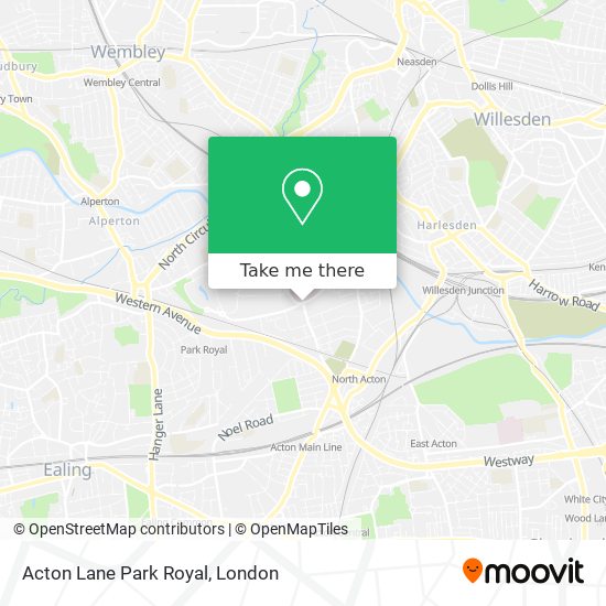 Acton Lane Park Royal map