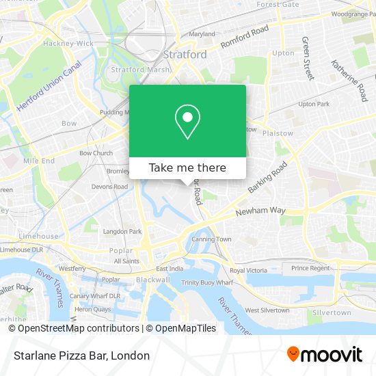 Starlane Pizza Bar map
