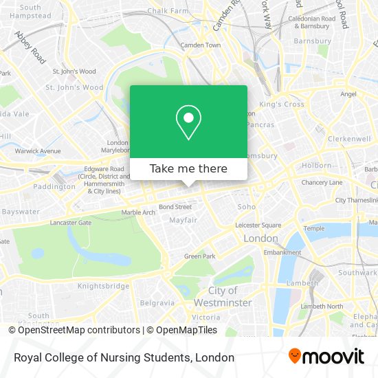 Royal College of Nursing Students map