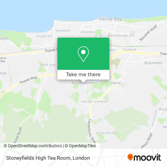 Stoneyfields High Tea Room map