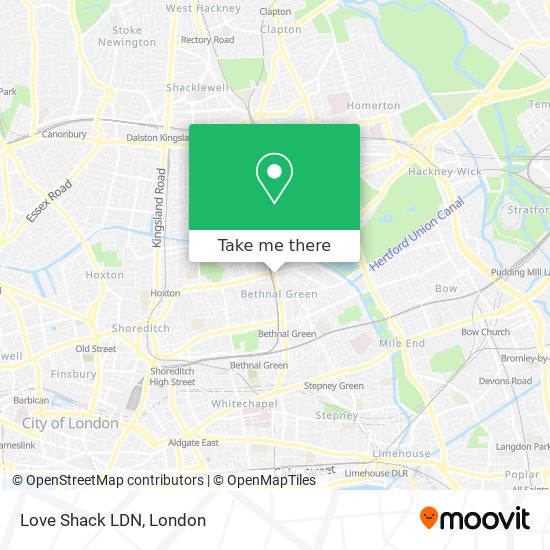 Love Shack LDN map