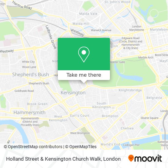 Holland Street & Kensington Church Walk map