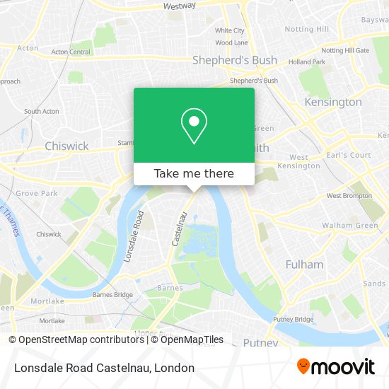 Lonsdale Road Castelnau map