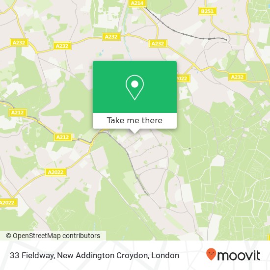 33 Fieldway, New Addington Croydon map
