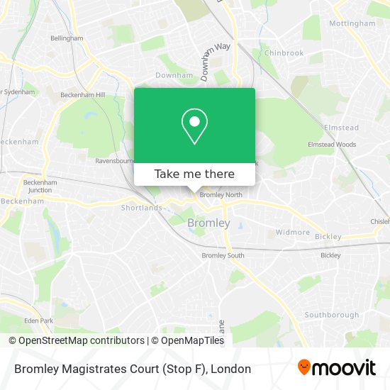 Bromley Magistrates Court (Stop F) map