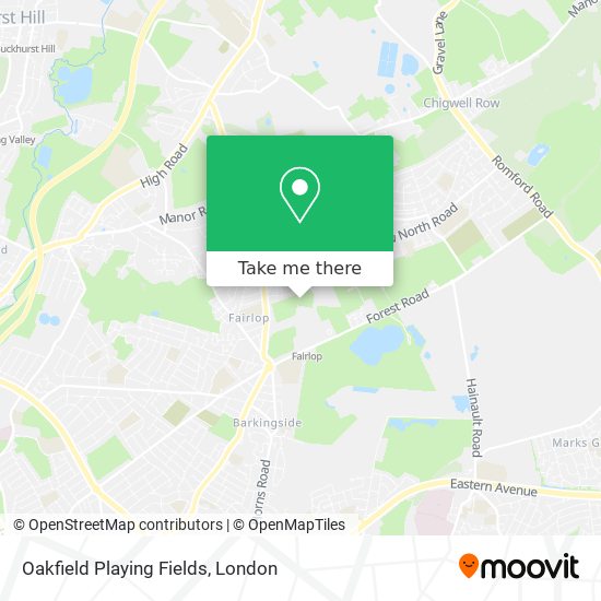 Oakfield Playing Fields map