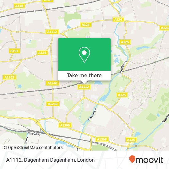 A1112, Dagenham Dagenham map