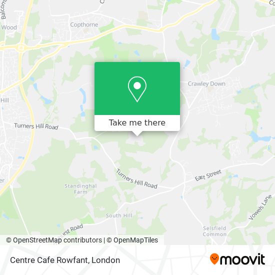 Centre Cafe Rowfant map
