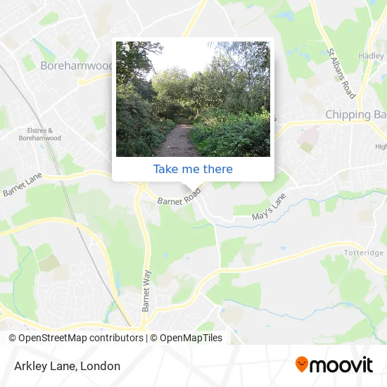 Arkley Lane map