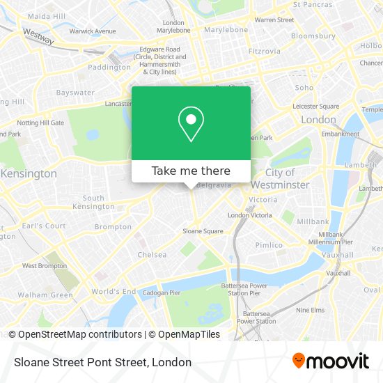 Sloane Street Pont Street map