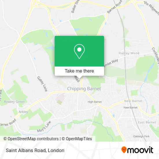 Saint Albans Road map