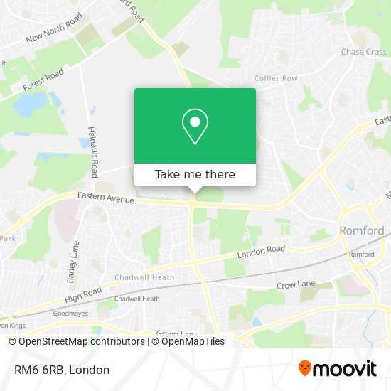 RM6 6RB map
