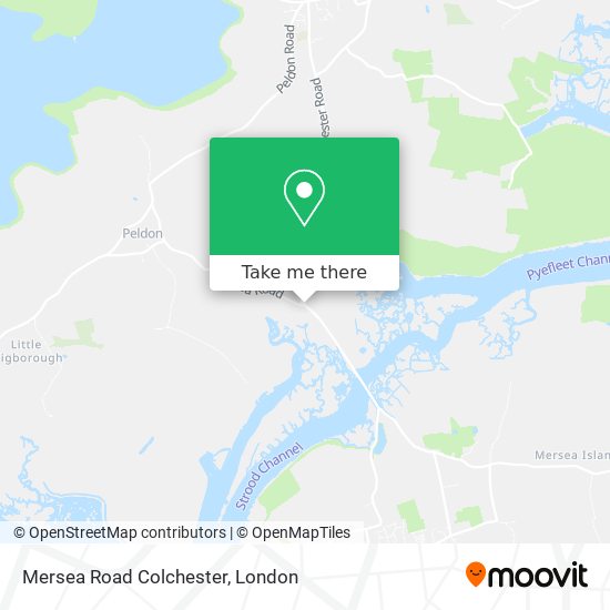 Mersea Road Colchester map