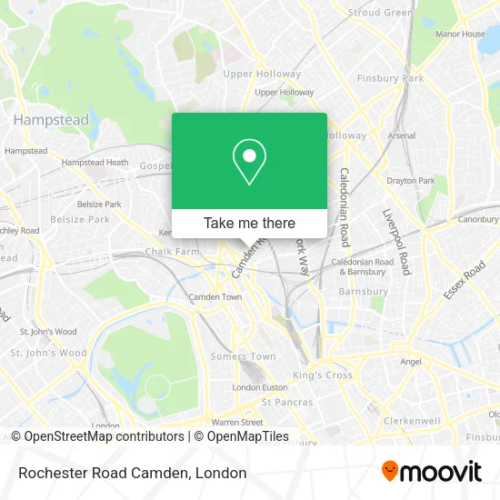 Rochester Road Camden map