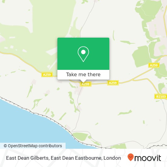 East Dean Gilberts, East Dean Eastbourne map
