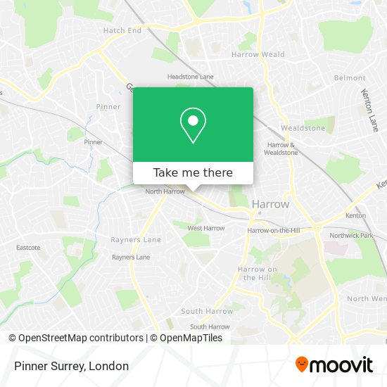 Pinner Surrey map