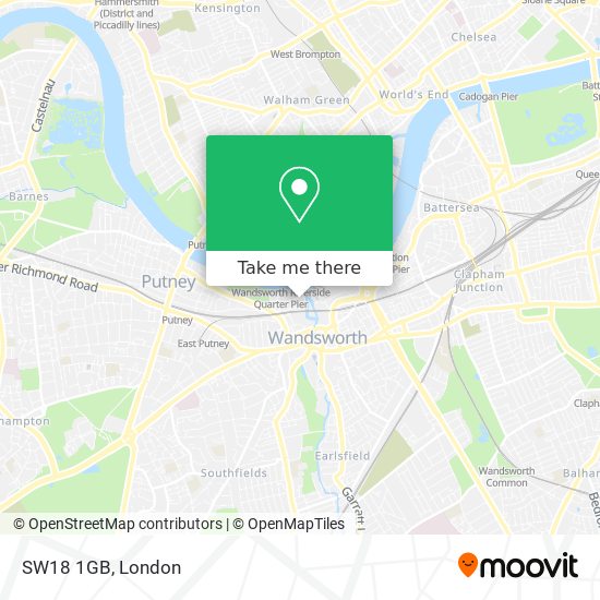SW18 1GB map