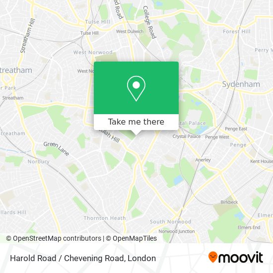 Harold Road / Chevening Road map