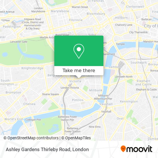 Ashley Gardens Thirleby Road map