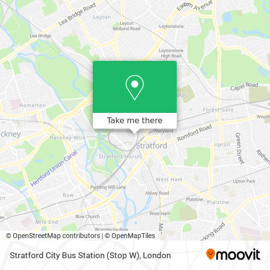 Stratford City Bus Station (Stop W) map