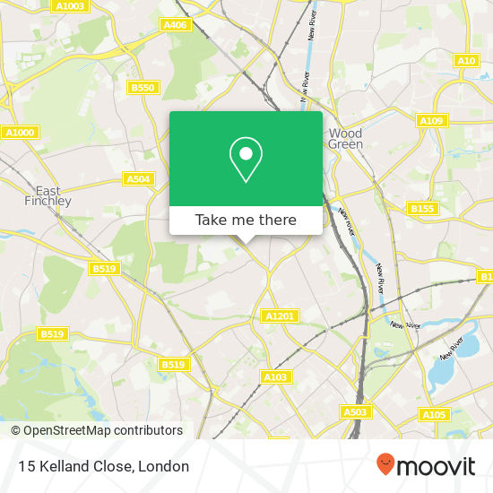15 Kelland Close, Hornsey London map
