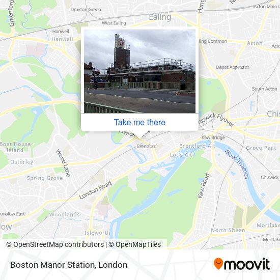 Boston Manor Station map