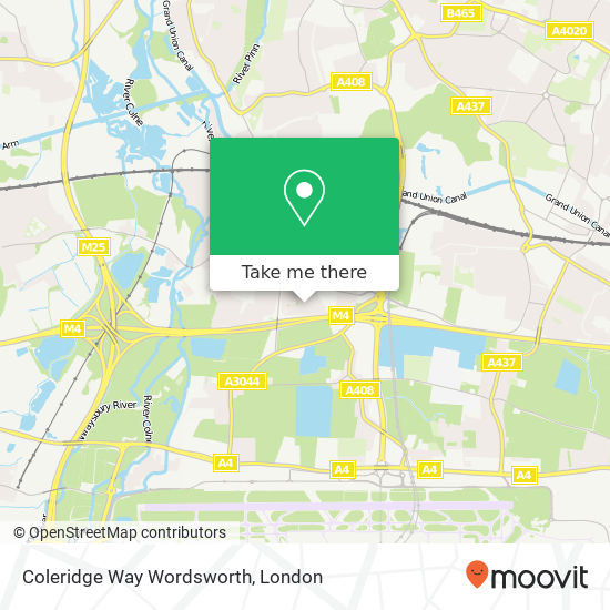 Coleridge Way Wordsworth, West Drayton West Drayton map