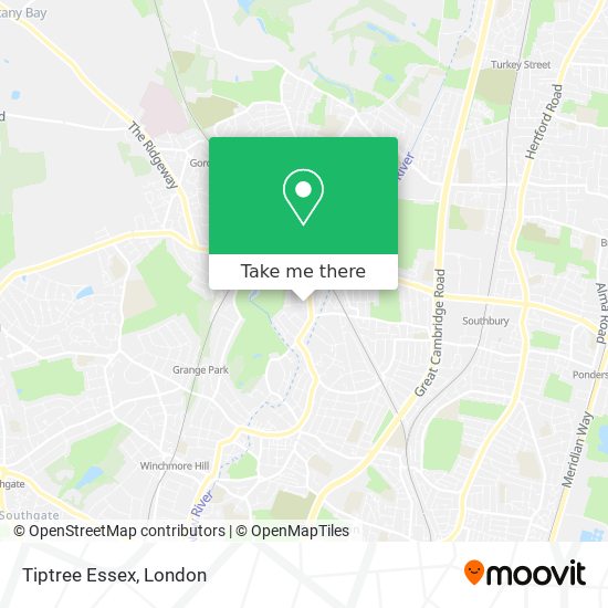 Tiptree Essex map