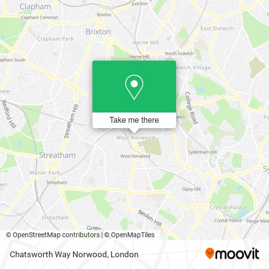 Chatsworth Way Norwood map