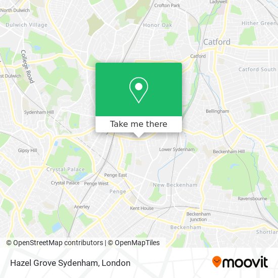 Hazel Grove Sydenham map