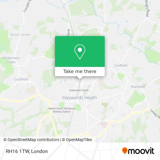 RH16 1TW map