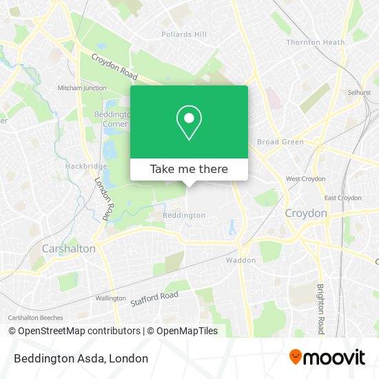 Beddington Asda map
