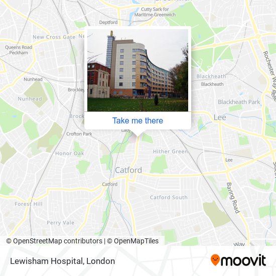 Lewisham Hospital map
