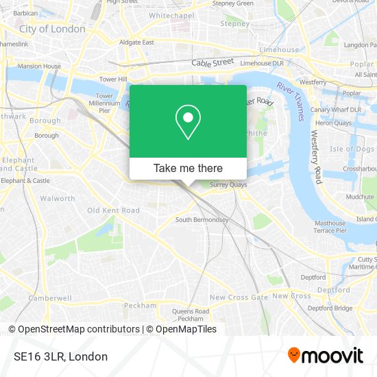 SE16 3LR map
