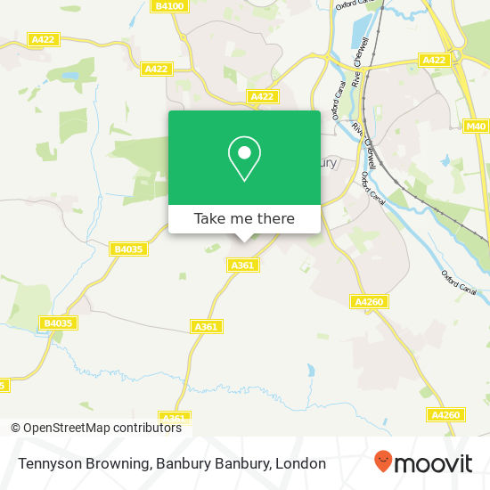 Tennyson Browning, Banbury Banbury map