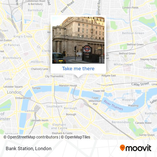 Bank Station map