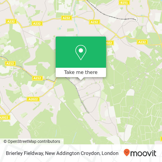 Brierley Fieldway, New Addington Croydon map