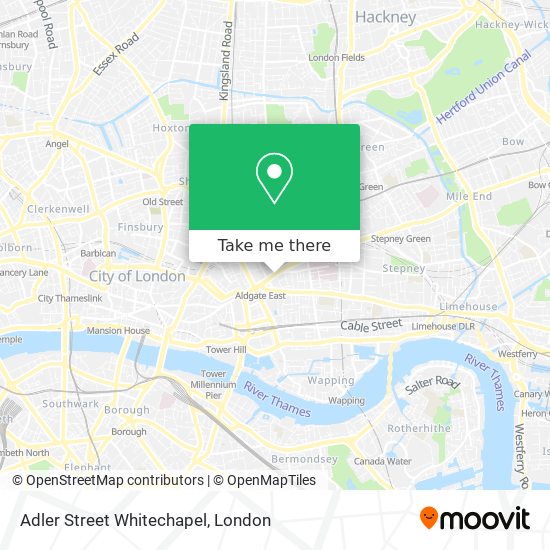 Adler Street Whitechapel map