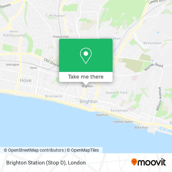 Brighton Station (Stop D) map